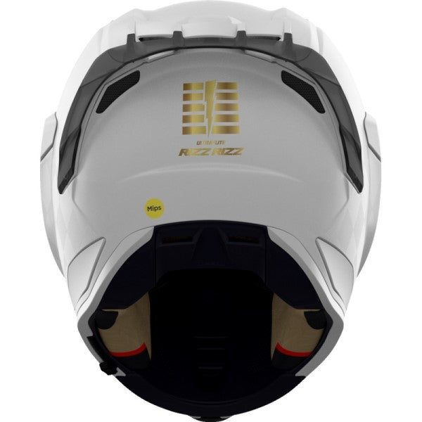 Casque Intégral de Moto Ultraflite Rizz Rizz Blanc de dos