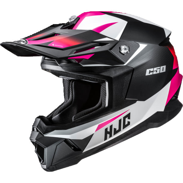 Casque de Motocross C50 Slide Noir/Rose