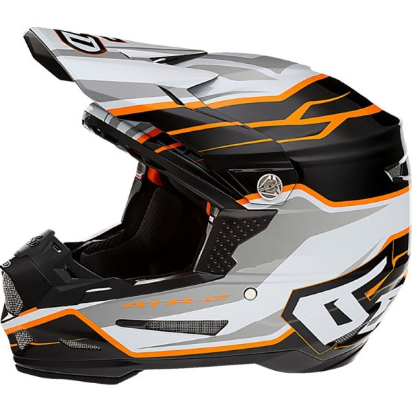 Casque de Motocross ATR-2 Phase Blanc/Orange de droite