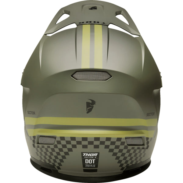 Casque de Motocross Sector 2 Combat kaki, derrière