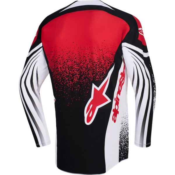 Chandail de Motocross Techstar Nomur Noir/Blanc/Rouge de dos