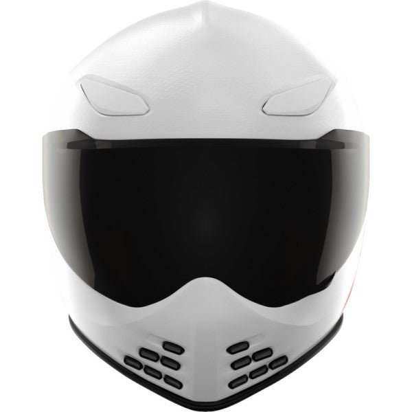 Casque Intégral de Moto Domain Slabtown Blanc/Rouge de face