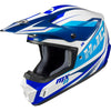 Casque de Motocross CS-MX2 Drift HJC bleu et blanc, côté gauche