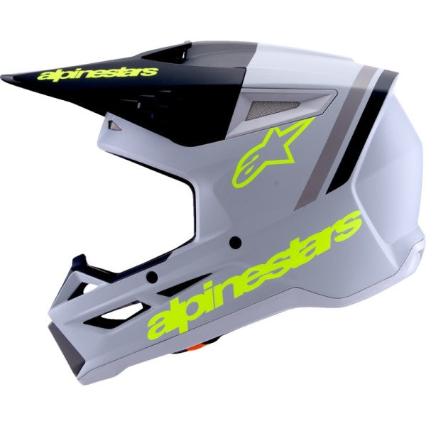 Casque de Motocross SM3 Radium Gris/Vert de droite