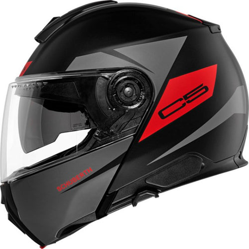 Casque de Moto Modulaire C5 Eclipse Anthracite Gauche