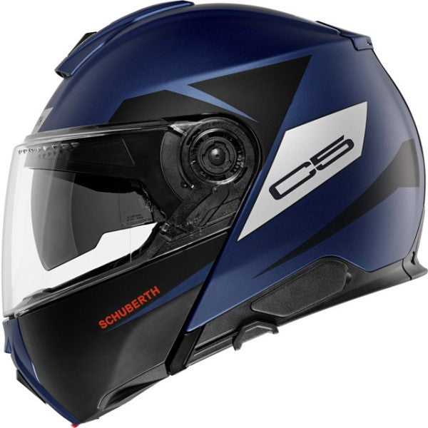 Casque de Moto Modulaire C5 Eclipse bleu Gauche