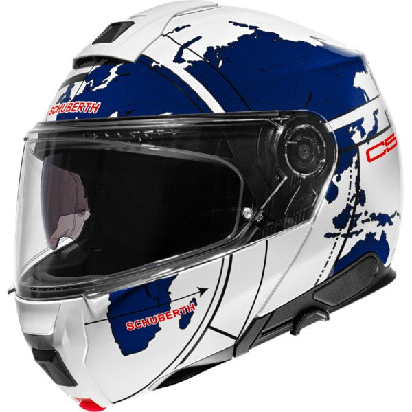 Casque de Moto Modulaire C5 Globe Schuberth Bleu, vue 3/4
