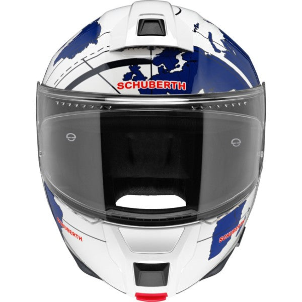 Casque de Moto Modulaire C5 Globe Schuberth Bleu, de face