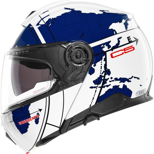 Casque de Moto Modulaire C5 Globe Schuberth Bleu, coté