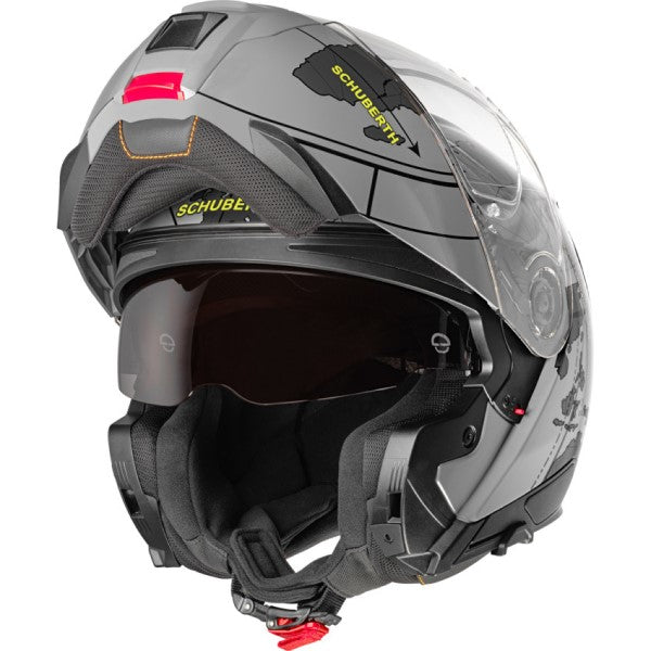 Casque de Moto Modulaire C5 Globe Schuberth Gris, ouvert