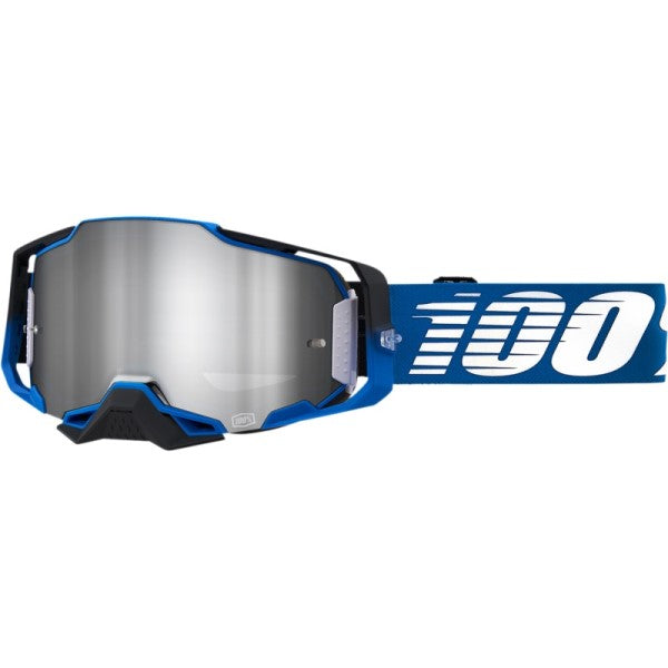 Lunettes de Motocross Armega à Lentille Miroir Bleu/Blanc