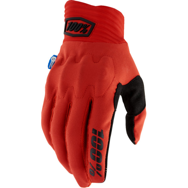 Gants de Motocross Cognito Smart Shock 100% rouge