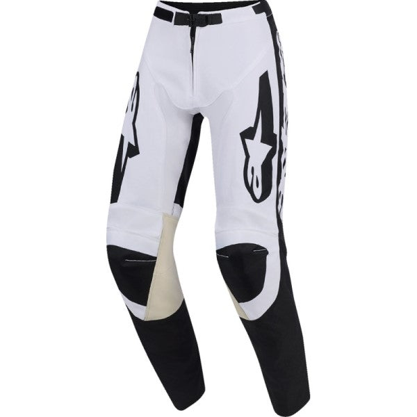 Pantalon de Motocross Racer Riway Blanc/Noir de face