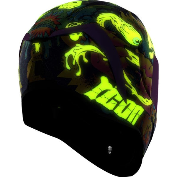 Casque Intégral de Moto MIPS Airform Scatterbrain Multicolore Fluorescent incliné de dos