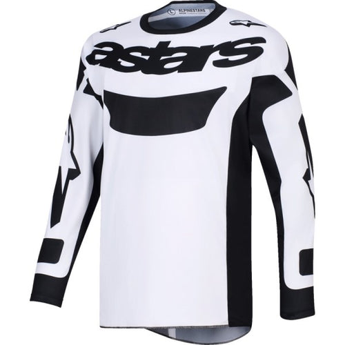 Chandail de Motocross Racer Riway Blanc/Noir de face