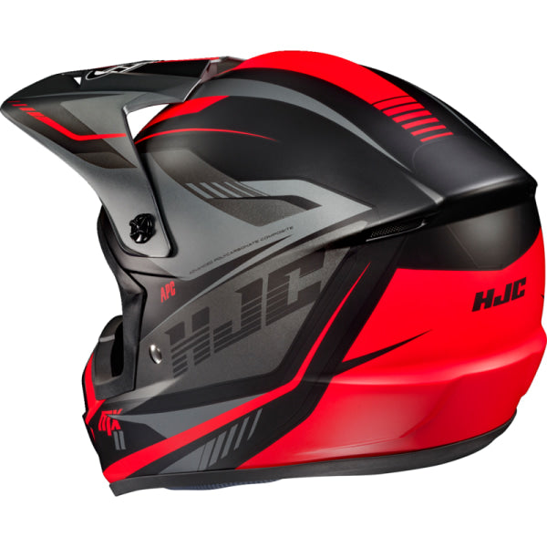 Casque de Motocross CS-MX2 Drift HJC rouge et gris, arrière