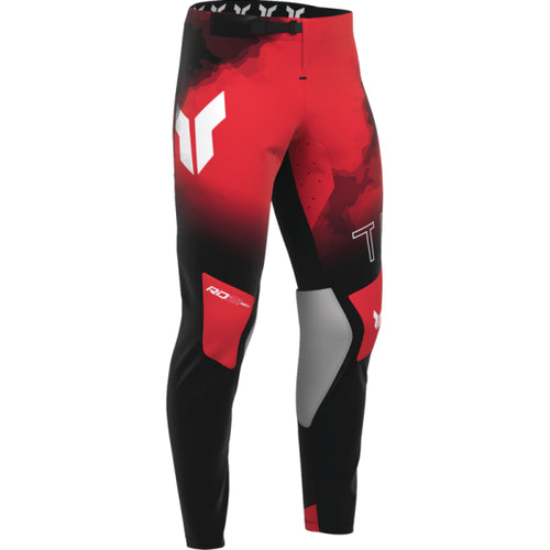 Pantalon de Motocross Sportmode Carbon Thor Noir/Rouge, de profile
