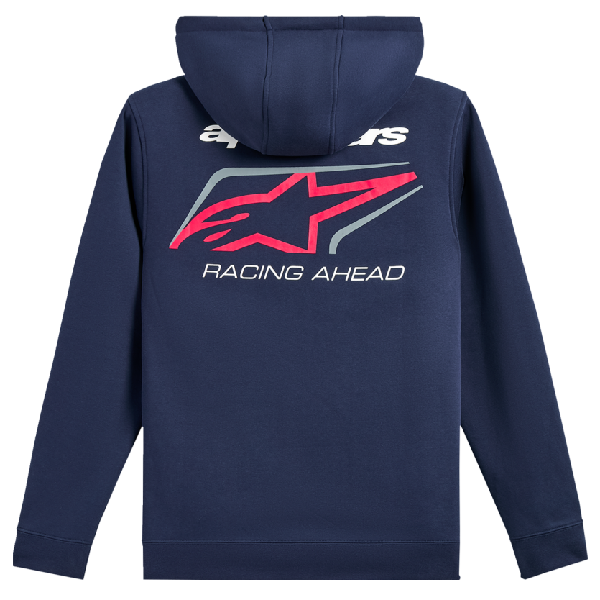Coton Ouaté Zip Formulation avec Capuche/Alpinestars/blue foncé de dos