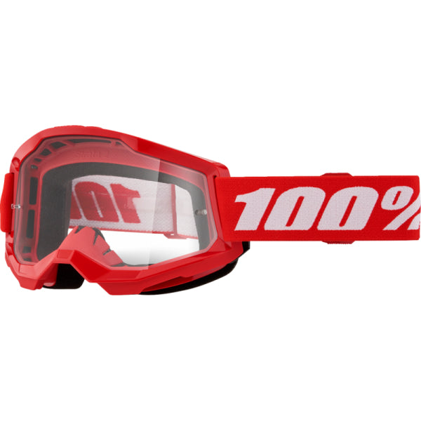 Lunettes de Motocross Strata 2 Lentille Clair Rouge