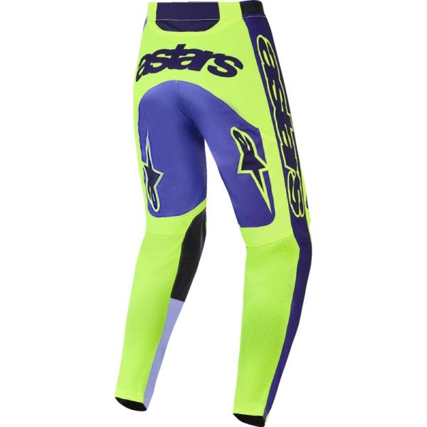 Pantalon de Motocross Racer Portl Mauve/Jaune de dos