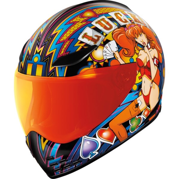Casque Intégral de Moto Domain Lucky Lid 4 Multicolore de face