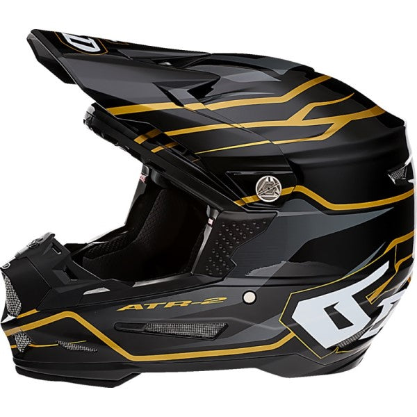 Casque de Motocross ATR-2 Phase Noir/Or de droite