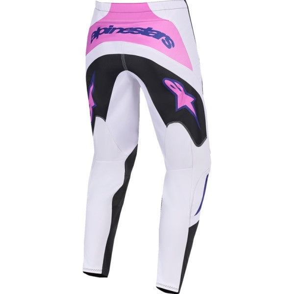 Pantalon de Motocross Fluid Grid Noir/Rose de dos