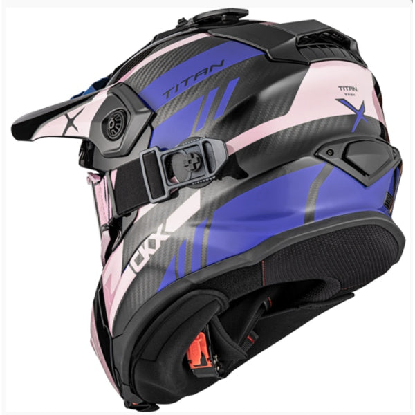 Casque Titan Carbone Trak - Lunette 210 Incluse mauve, arrière