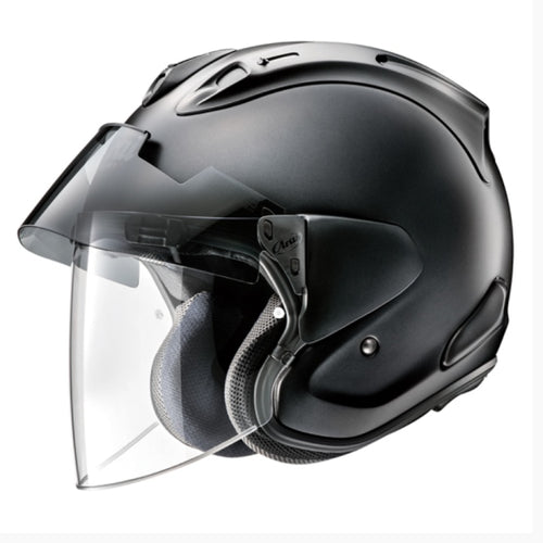 Casque Ouvert de Moto Ram-X  Noir, côté gauche