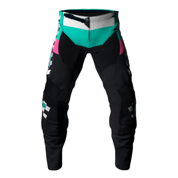 Pantalon de Motocross 3.5/leatt; turquoise, de face