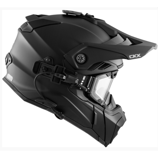 Casque Titan Air Flow - Lunette 210° électrique incluse noir mat, côté droit