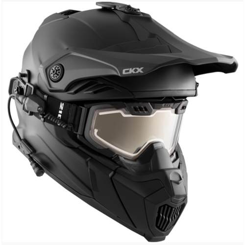 Casque Titan Air Flow - Lunette 210° électrique incluse noir mat, en face