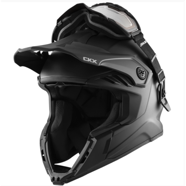 Casque Titan Air Flow - Lunette 210° électrique incluse noir mat, en face