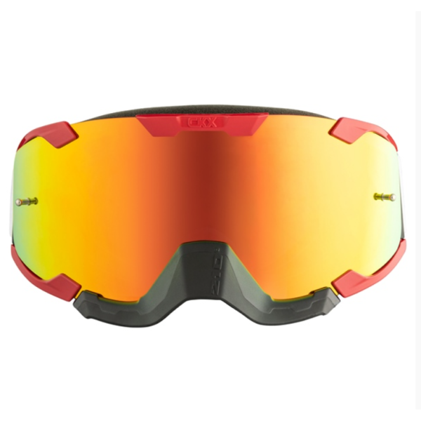 Lunettes 210° Miroir Hors Piste, Été Rapid Clip rouge, de face