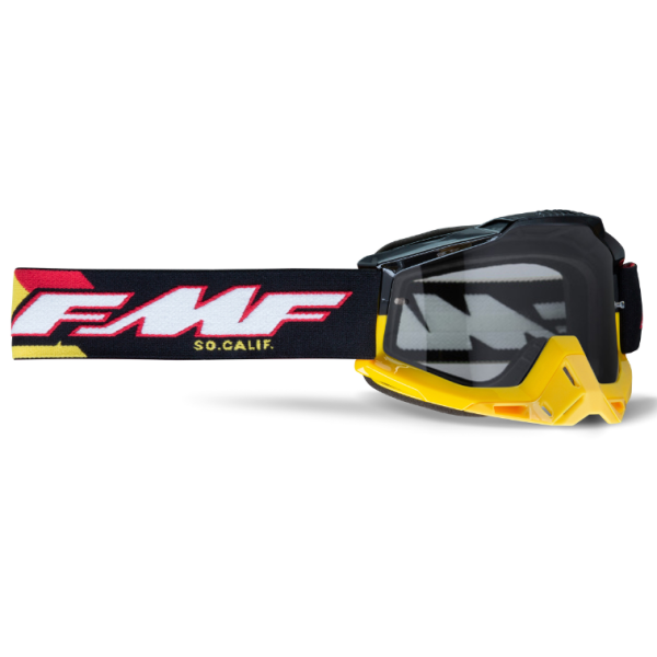 Lunettes de Motocross Powerbomb Clair  noir jaune