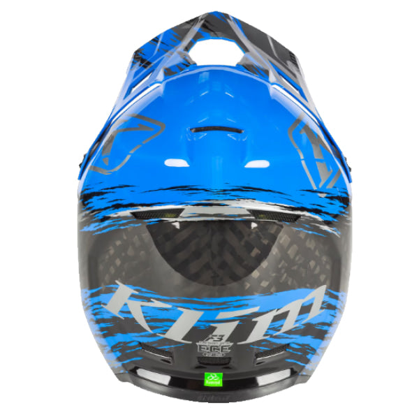 Casque de Snowcross F3 Carbone Pro bleu, arrière