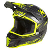 Casque de Snowcross F3 Carbone Pro haute visibilité noir, côté gauche