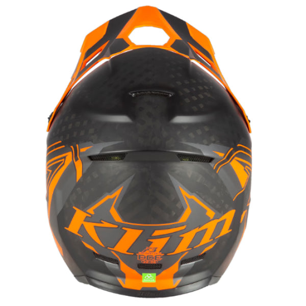 Casque de Snowcross F3 Carbone Pro noir orange, arrière