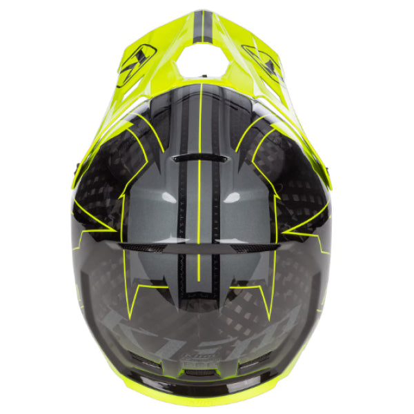 Casque Hors Sentiers de Motoneige F3 Carbone haute visibilité, arrière 