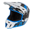 Casque Hors Sentiers de Motoneige F3 Carbone gris bleu, côté gauche