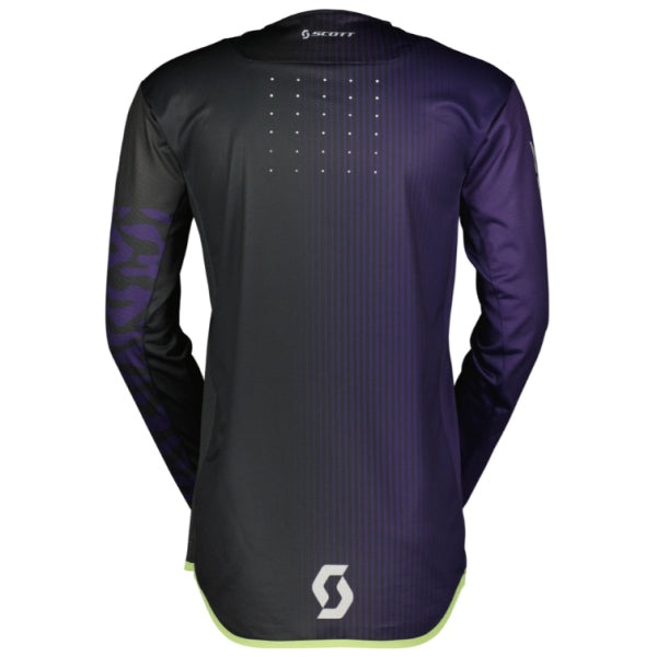 Chandail de Motocross Podium Pro Scott mauve et vert, de dos
