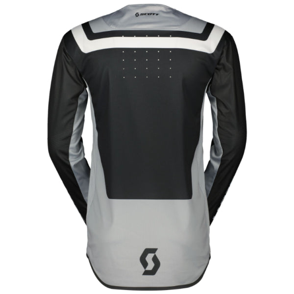 Chandail de Motocross Podium Pro Scott noir et gris, de dos