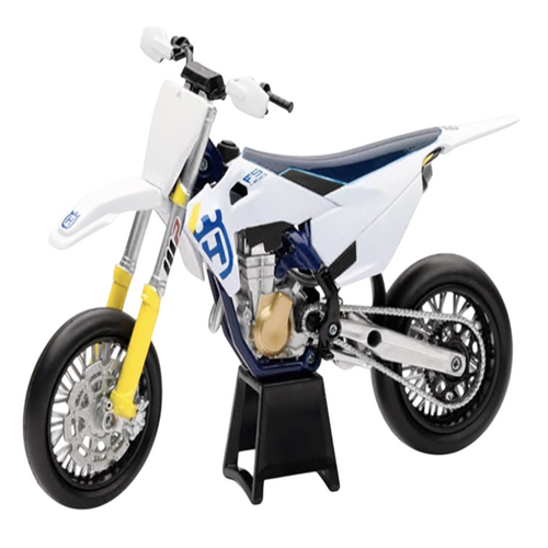 Modèle Réduit 1:12 Husqvarna FS 450 Supermoto/New Ray Toys/ bleu blanc
