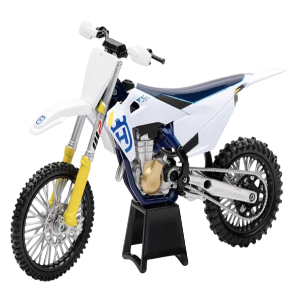 Modèle Réduit 1:12 de Motocross Husqvarna FC 450/New Ray Toys/Blanc bleu