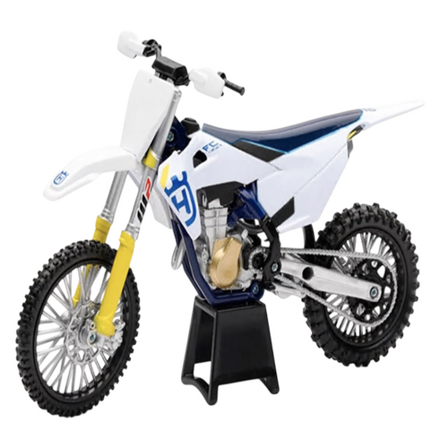 Modèle Réduit 1:12 de Motocross Husqvarna FC 450/New Ray Toys/Blanc bleu
