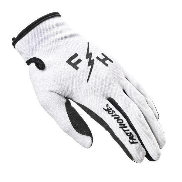 Gants de Motocross Carbon Eternal/Fasthouse blanc/gauche