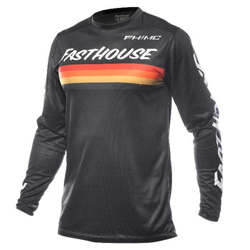 Chandail de Motocross Carbon Force/Fasthouse/noir de face