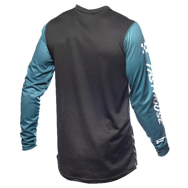 Chandail de Motocross Carbon Force/Fasthouse/turquoise de dos