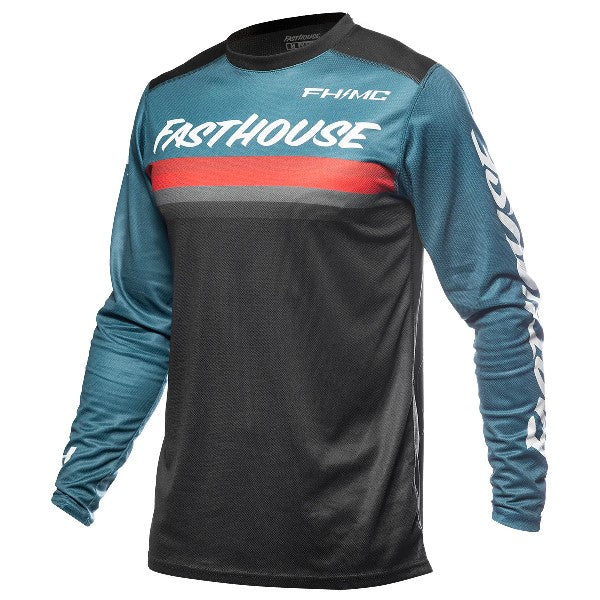 Chandail de Motocross Carbon Force/Fasthouse/turquoise de face