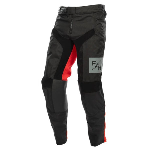Pantalon de Motocross Carbon Echo/Fasthouse/Rouge noir, de face